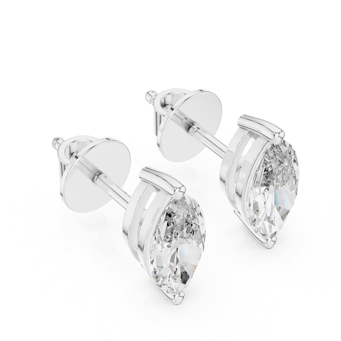 Classic 0.75CT Marquise Diamond Solitaire Studs