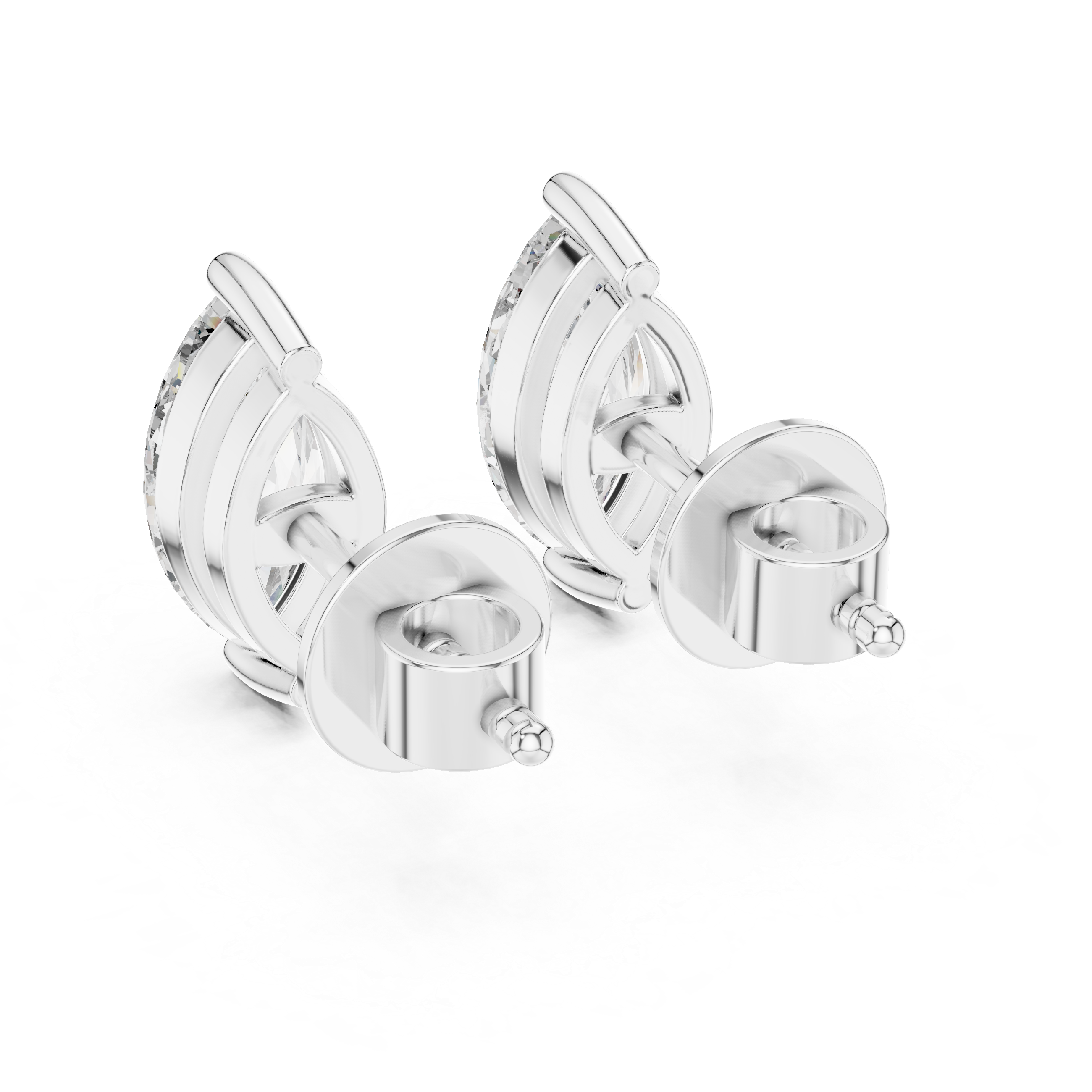 Classic 0.75CT Marquise Diamond Solitaire Studs