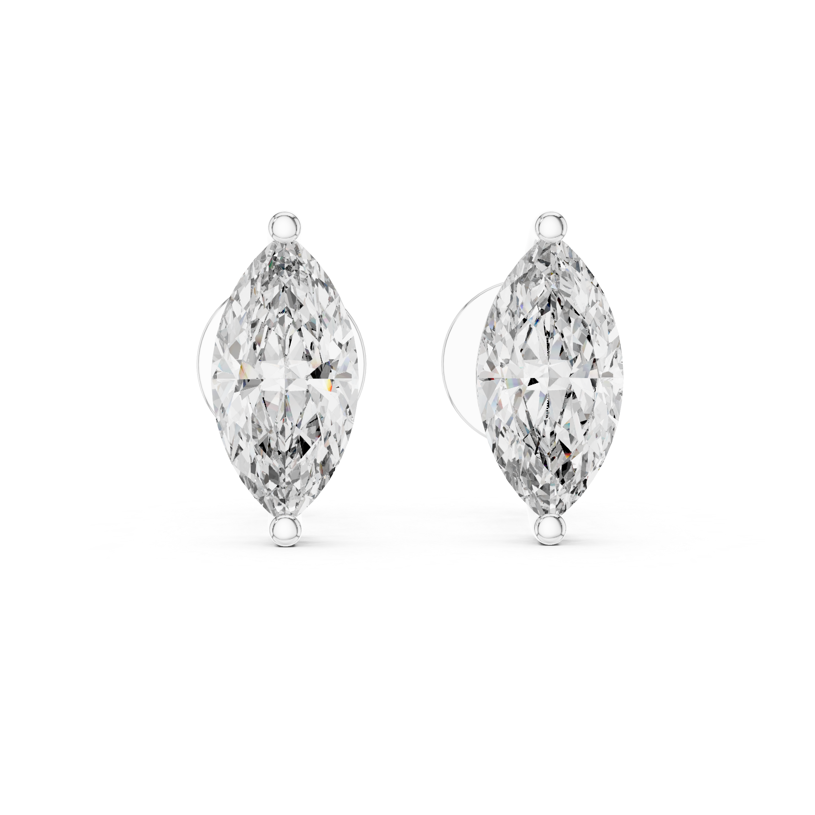 Classic 0.75CT Marquise Diamond Solitaire Studs