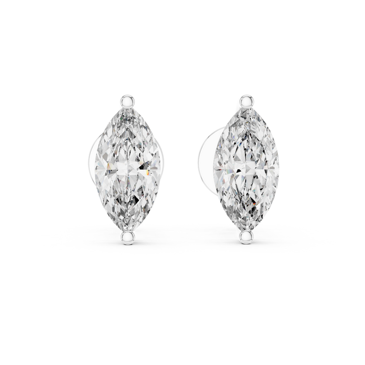 Classic 0.75CT Marquise Diamond Solitaire Studs