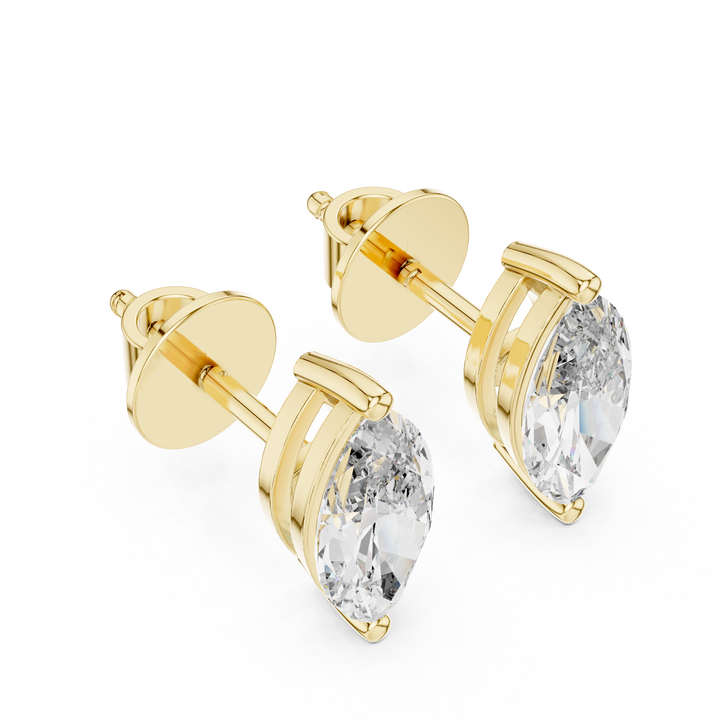 Classic 0.75CT Marquise Diamond Solitaire Studs