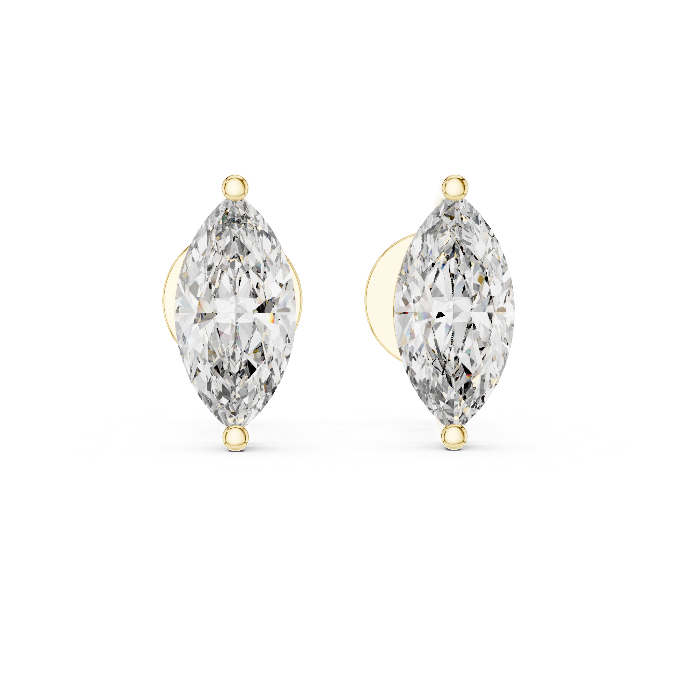 Classic 0.75CT Marquise Diamond Solitaire Studs