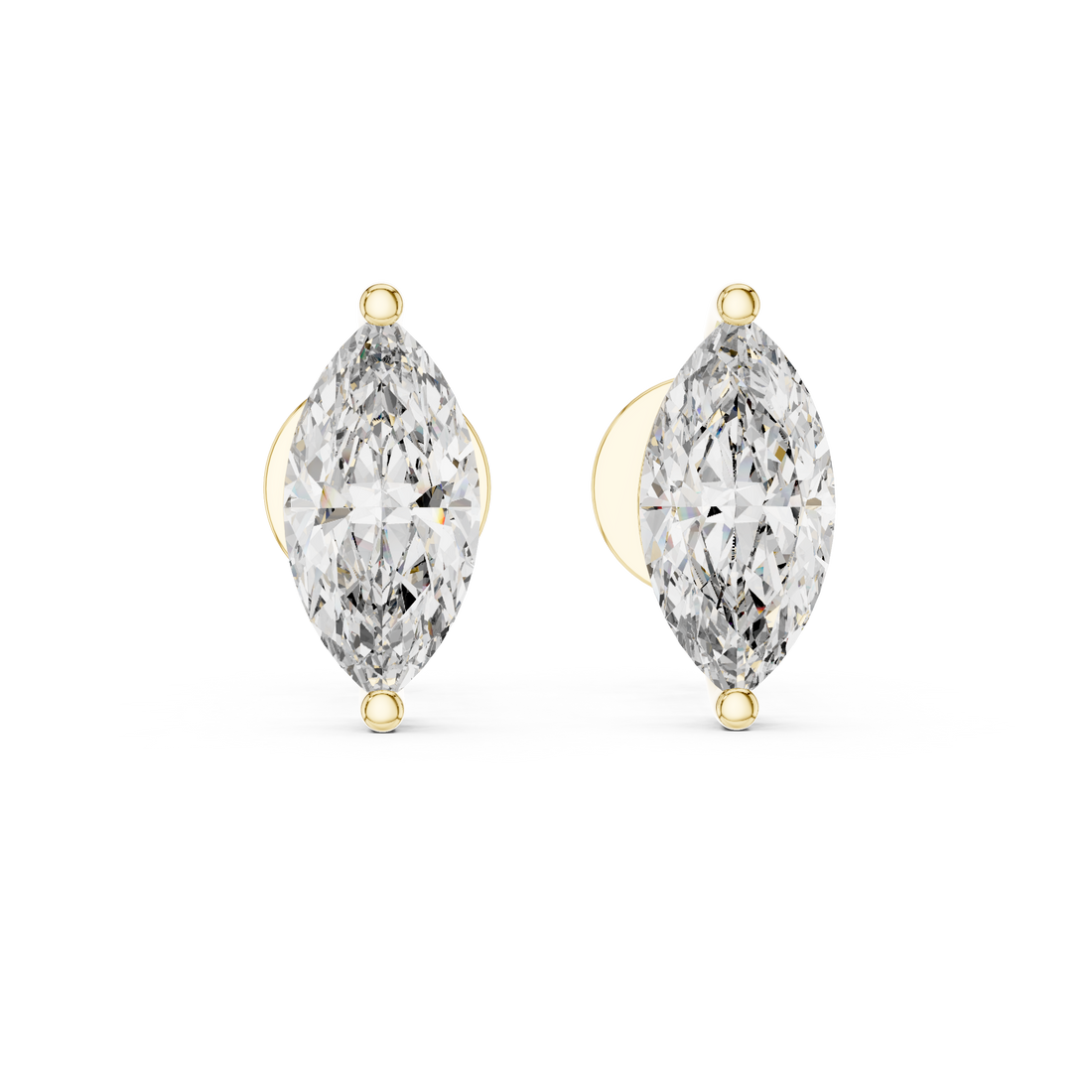 Classic 0.75CT Marquise Diamond Solitaire Studs