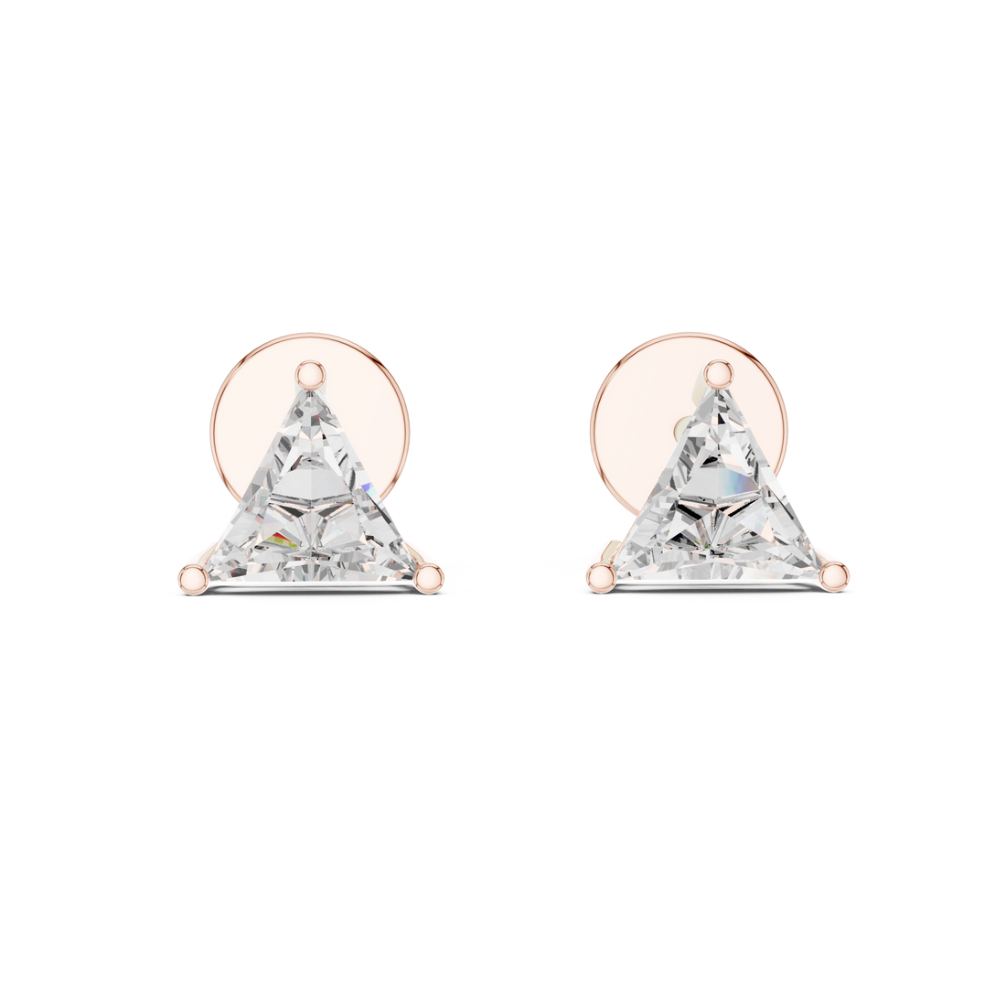 Trillion Cut Diamond Solitaire Stud
