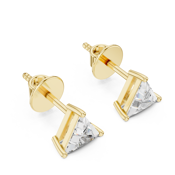 Trillion Cut Diamond Solitaire Stud