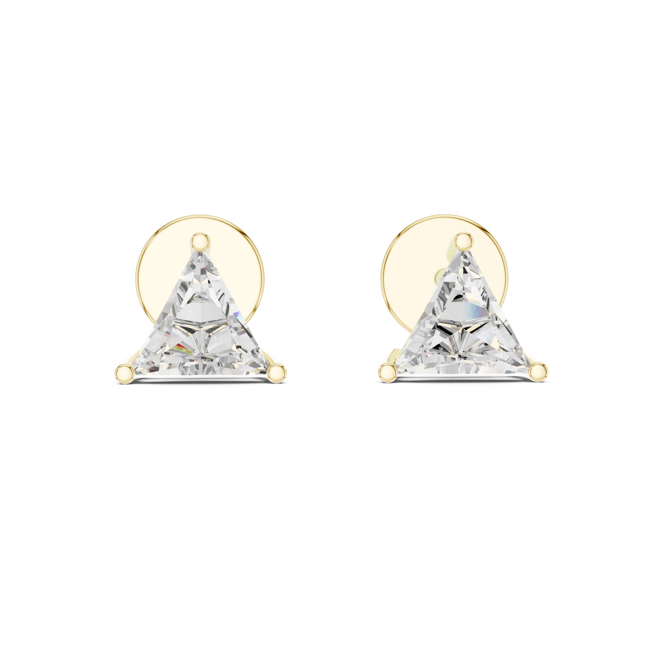 Trillion Cut Diamond Solitaire Stud