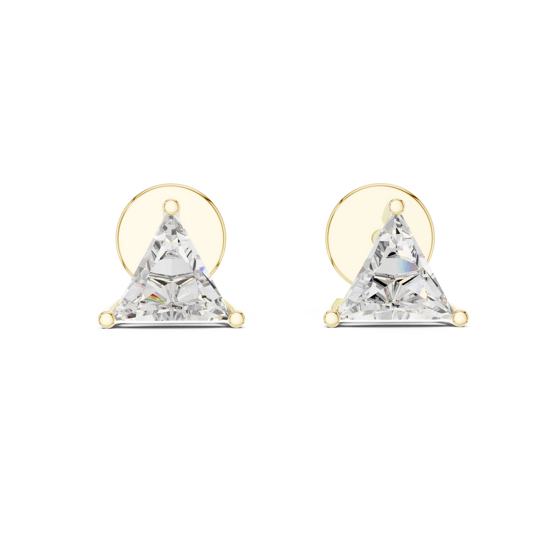Trillion Cut Diamond Solitaire Stud