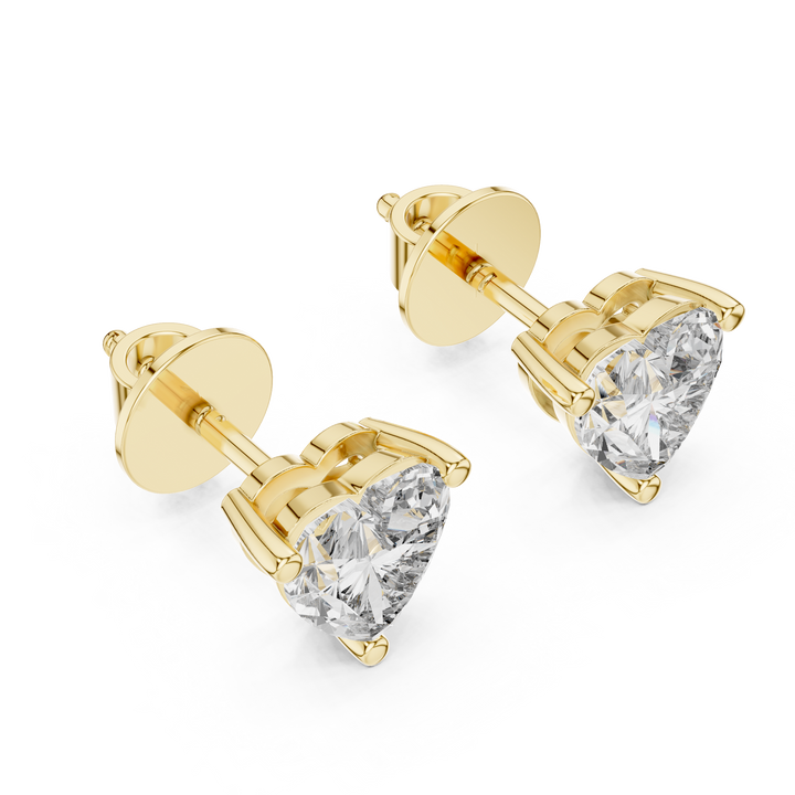 Heart Cut Diamond Solitaire Stud