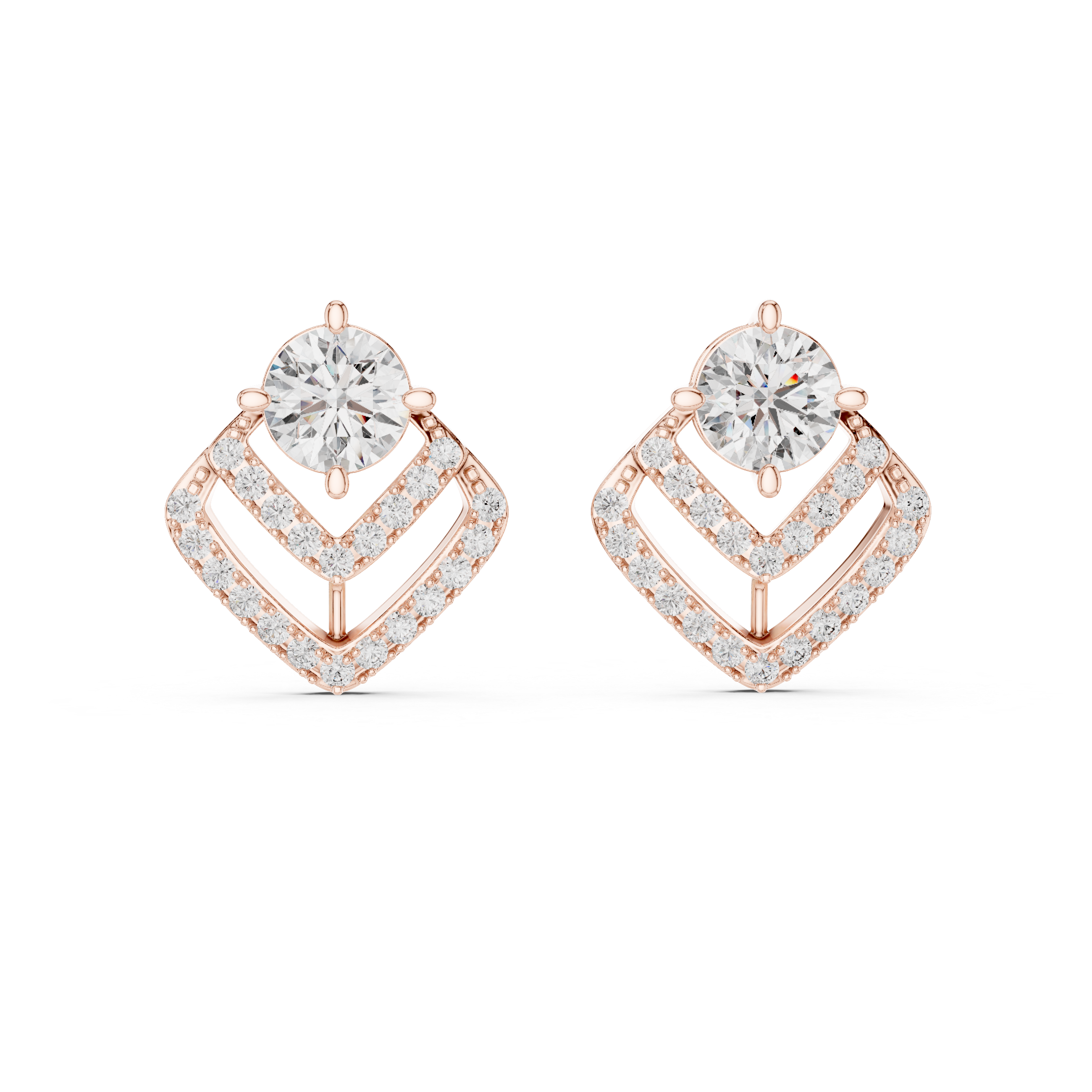 The Aethel Chevron Solitaire Studs