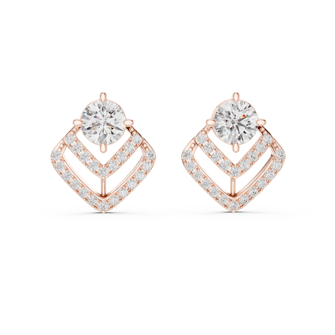The Aethel Chevron Solitaire Studs