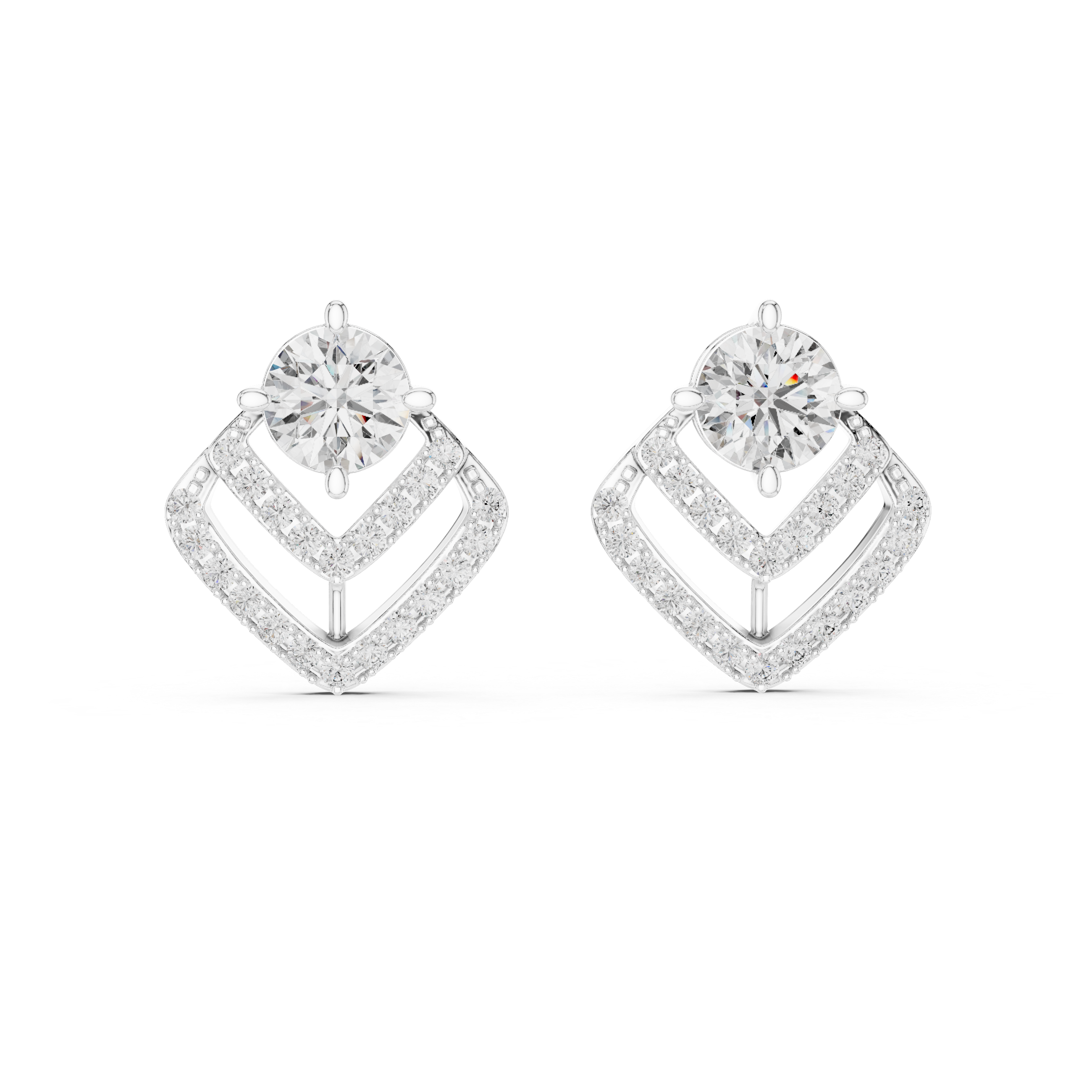 The Aethel Chevron Solitaire Studs