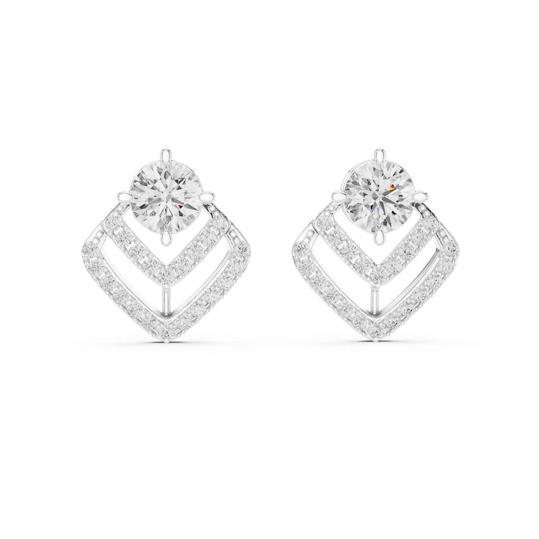 The Aethel Chevron Solitaire Studs