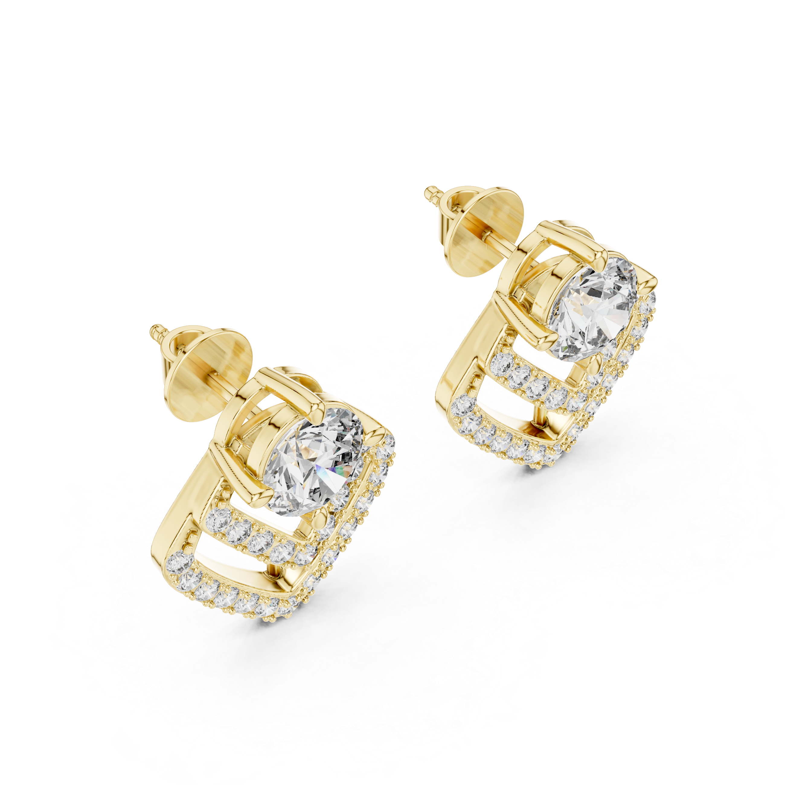 The Aethel Chevron Solitaire Studs