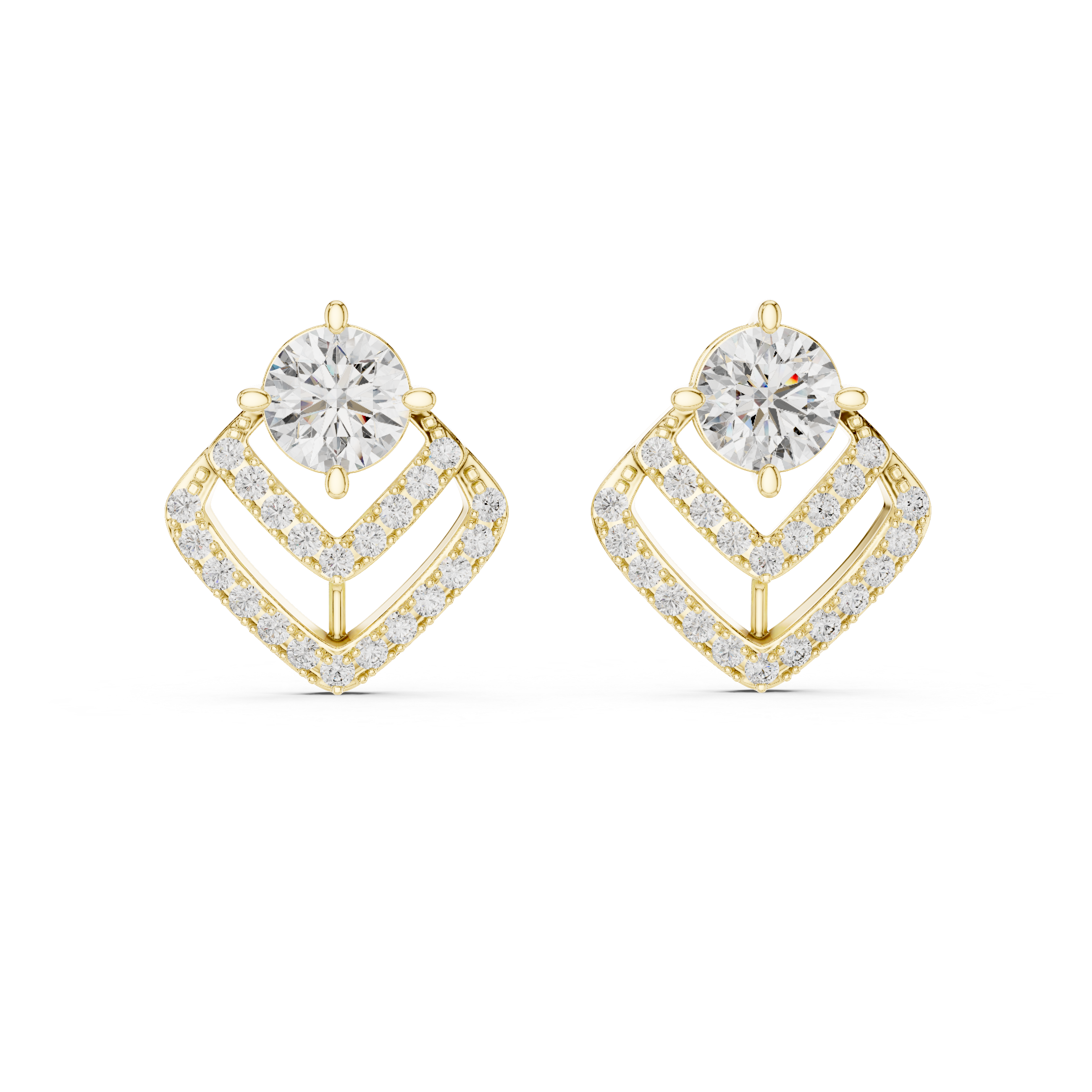 The Aethel Chevron Solitaire Studs