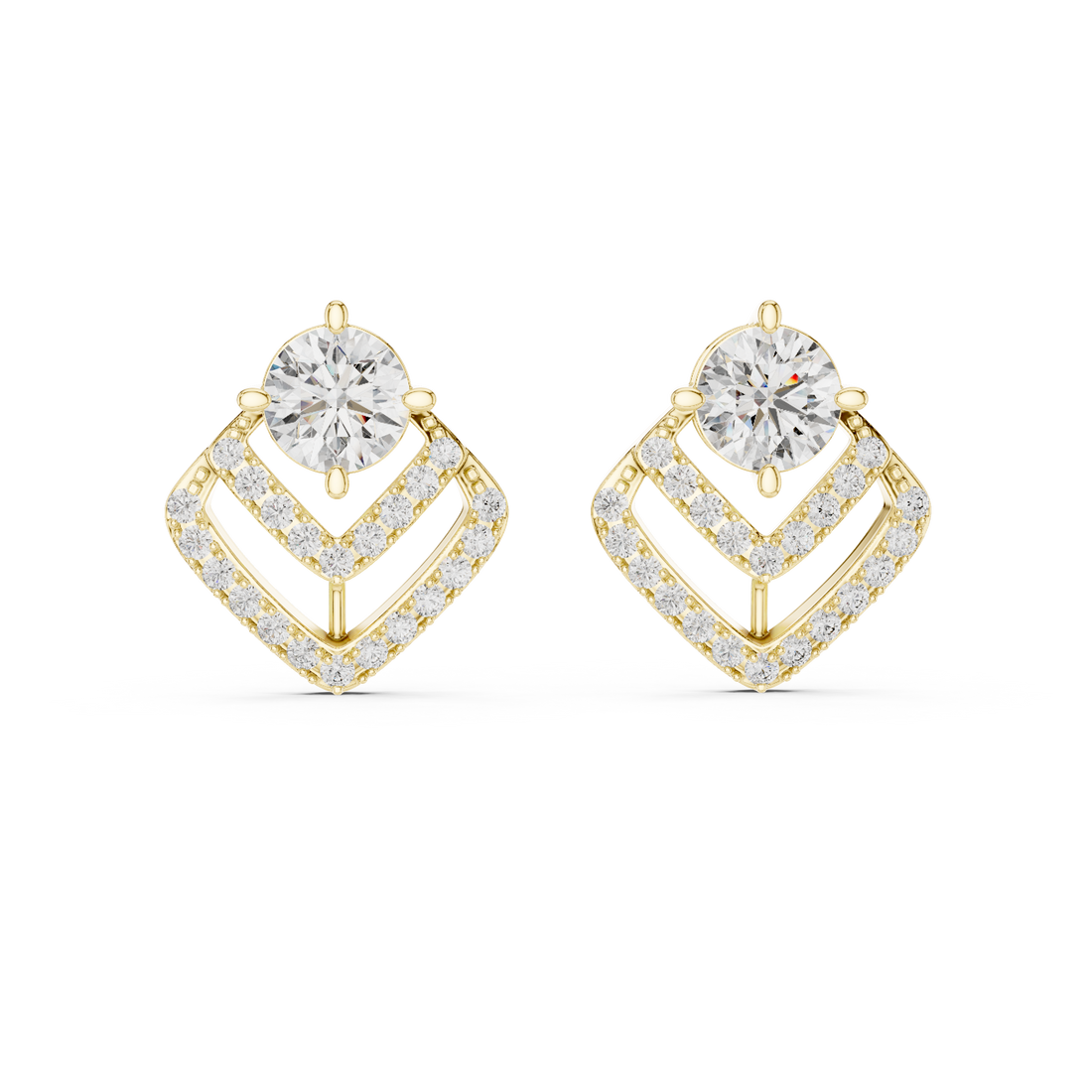 The Aethel Chevron Solitaire Studs
