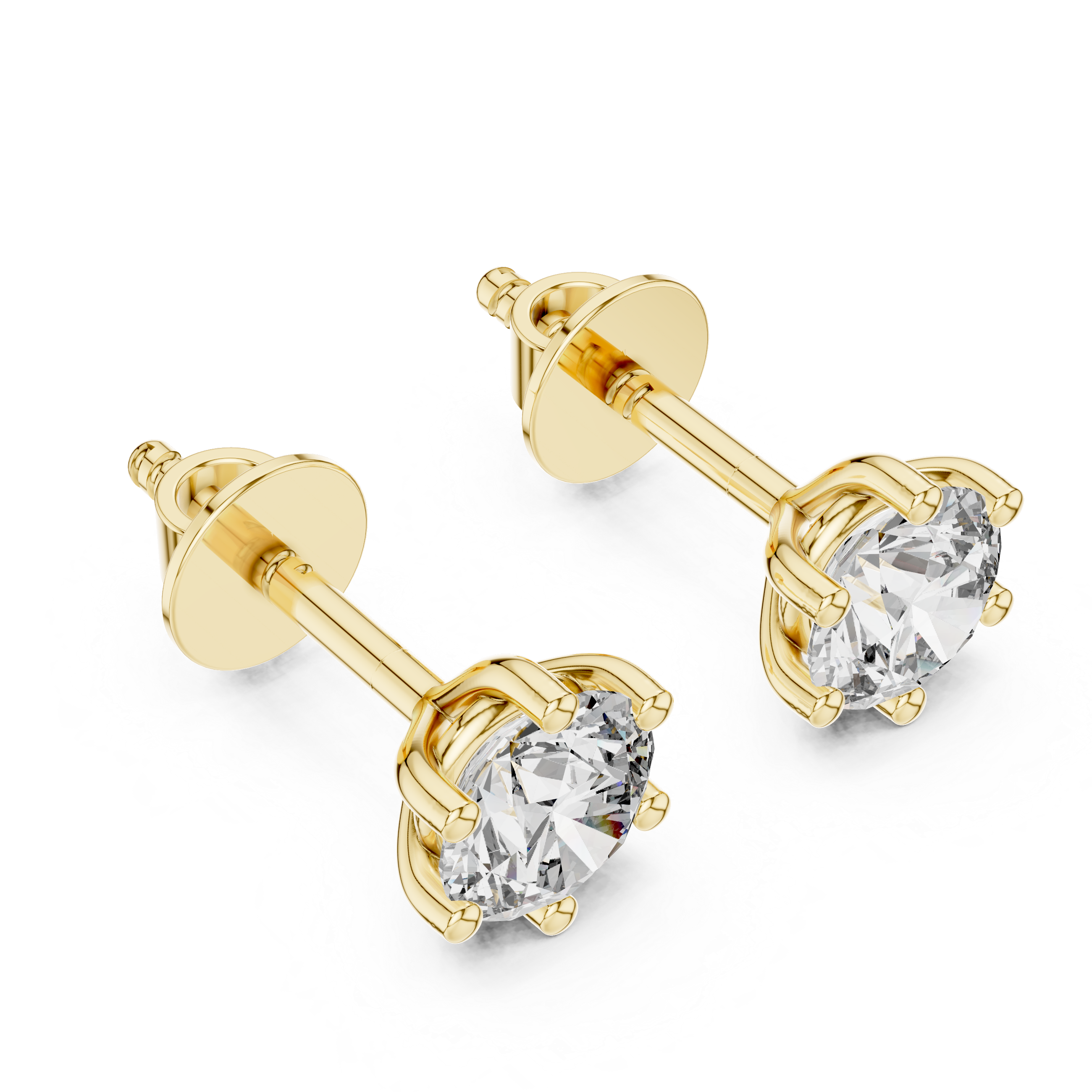 Classic 6-Prong Round Solitaire Diamond Stud