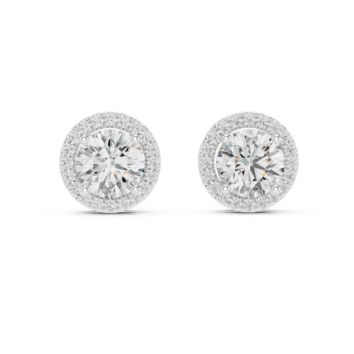 Radiant Round Cut Diamond Studs