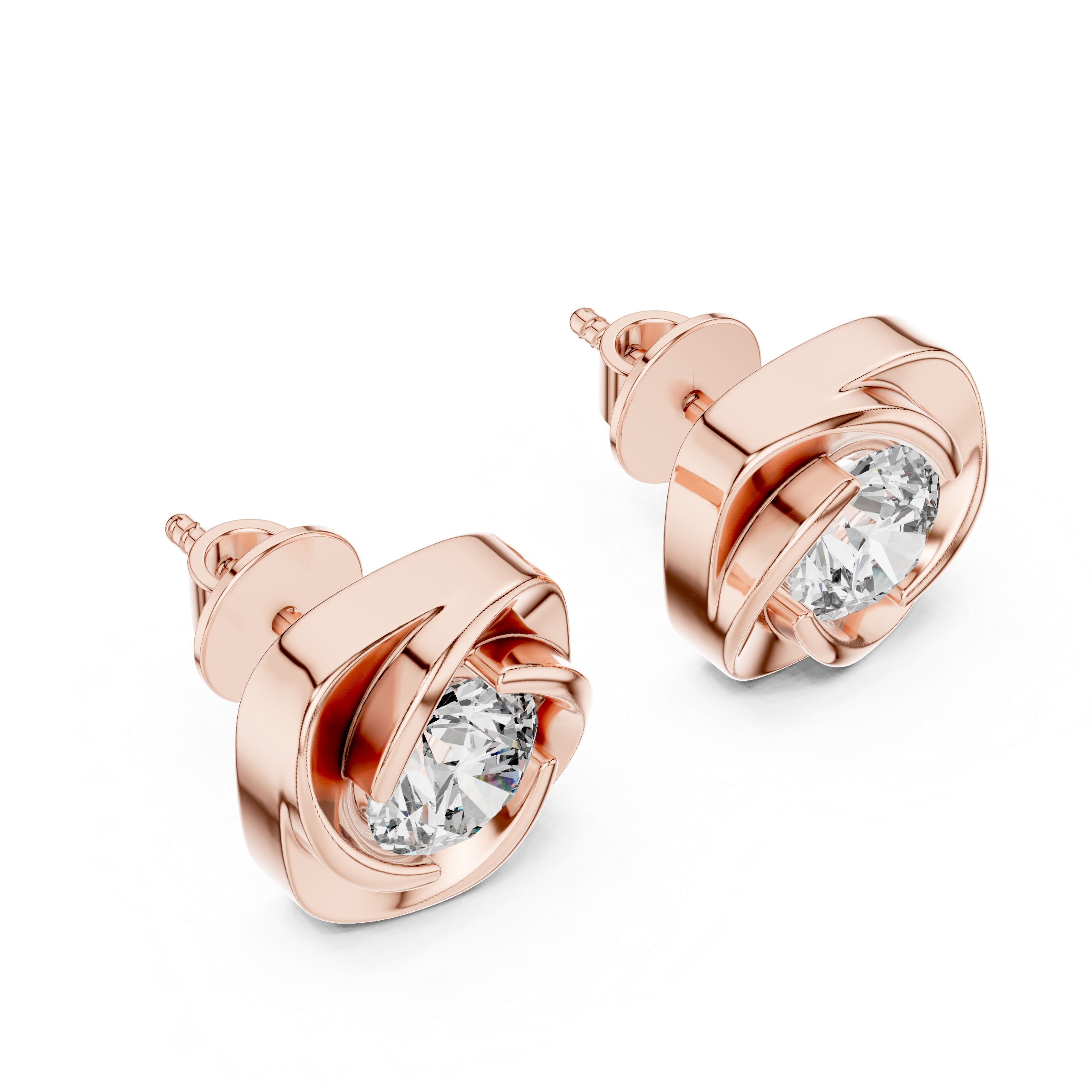 Elysian Diamond Rose Studs