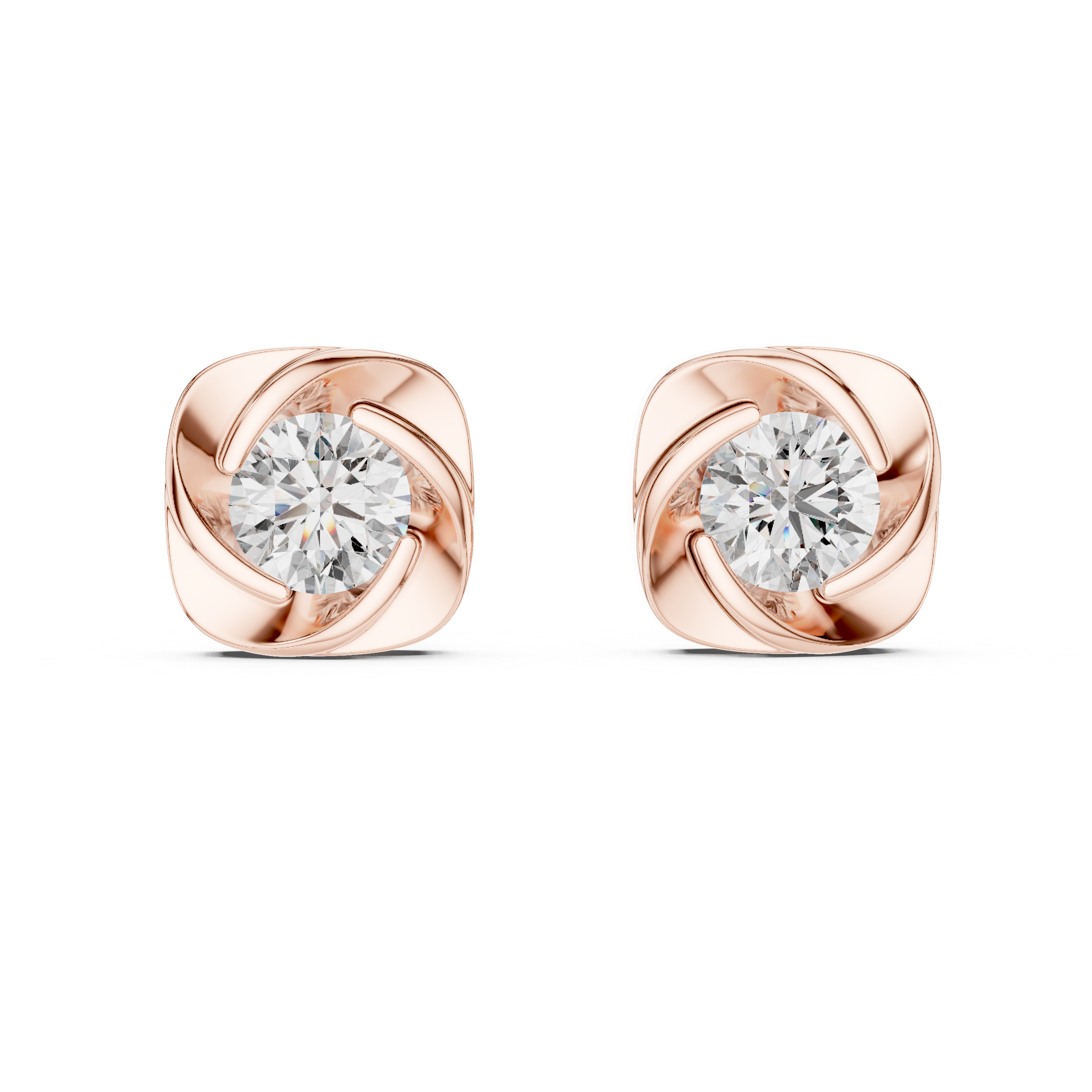 Elysian Diamond Rose Studs
