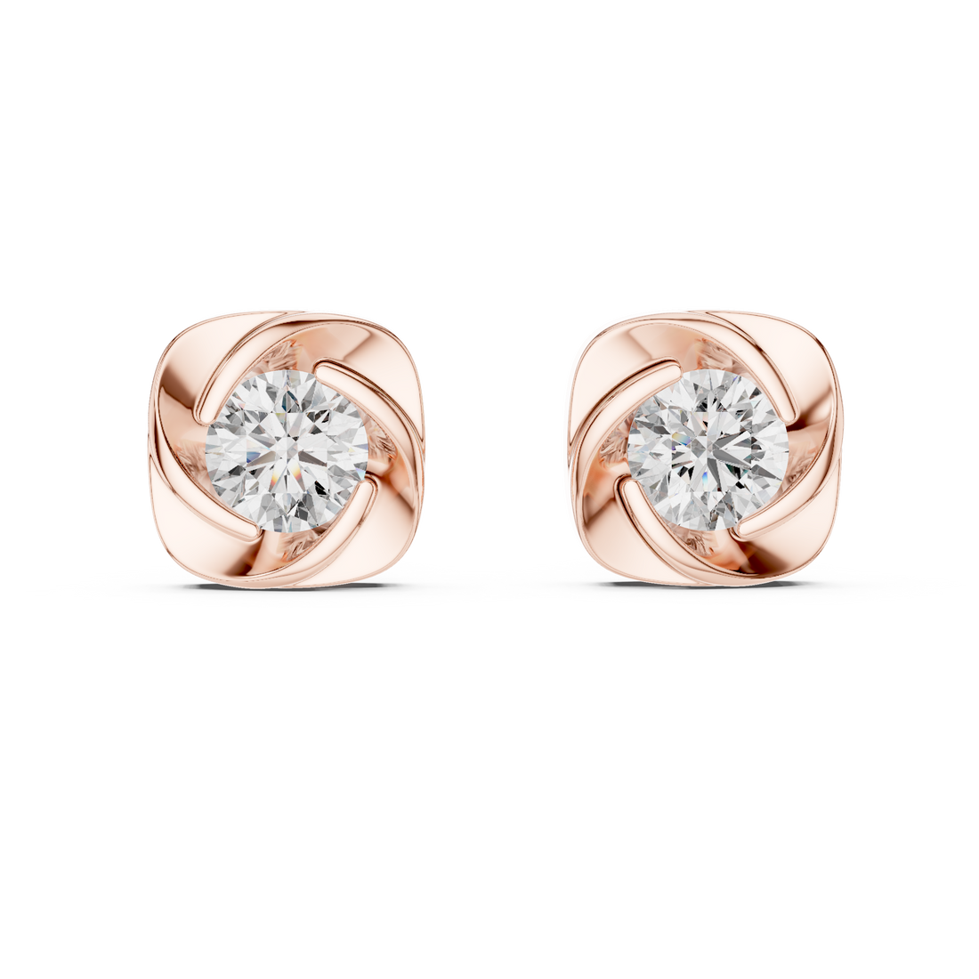 Elysian Diamond Rose Studs
