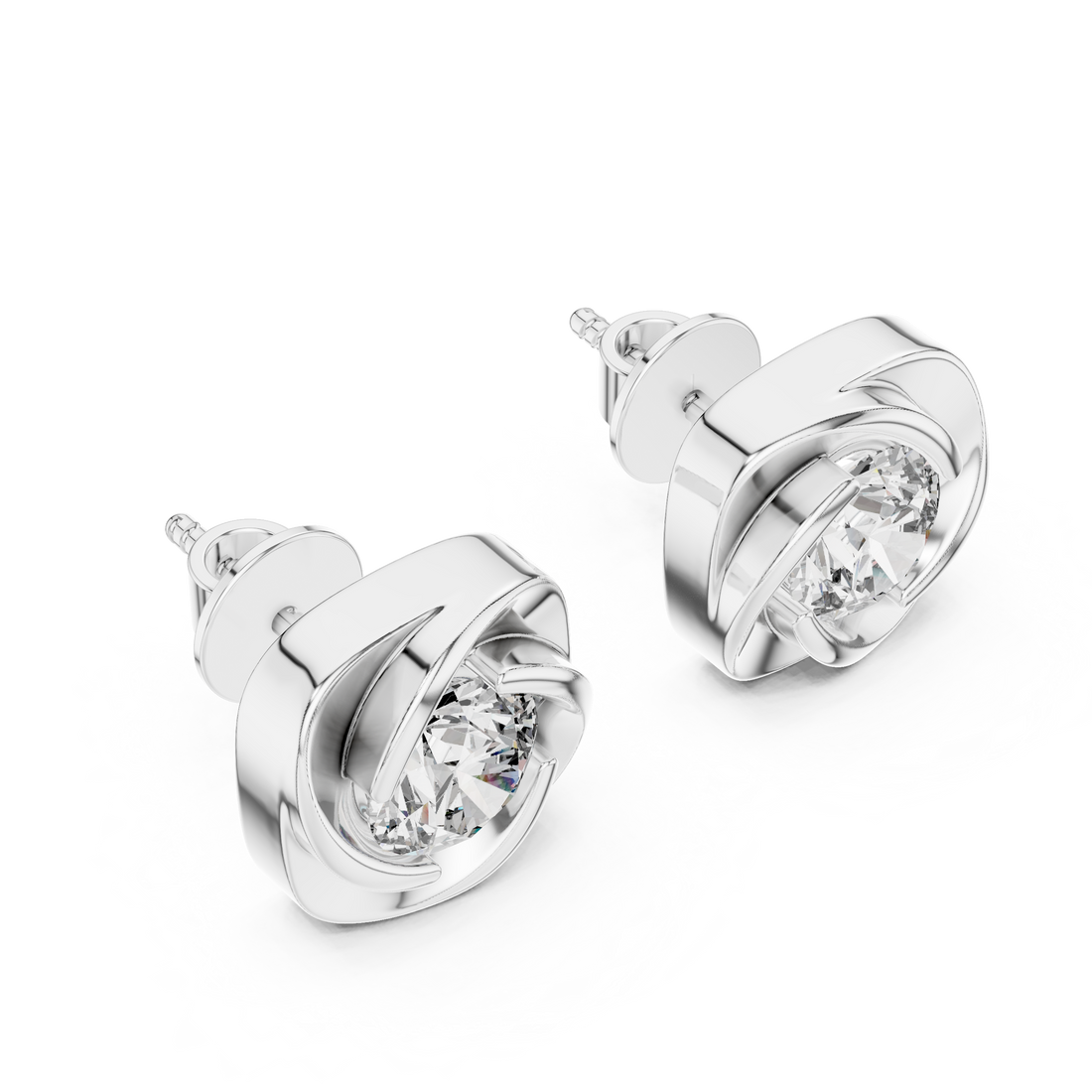 Elysian Diamond Rose Studs
