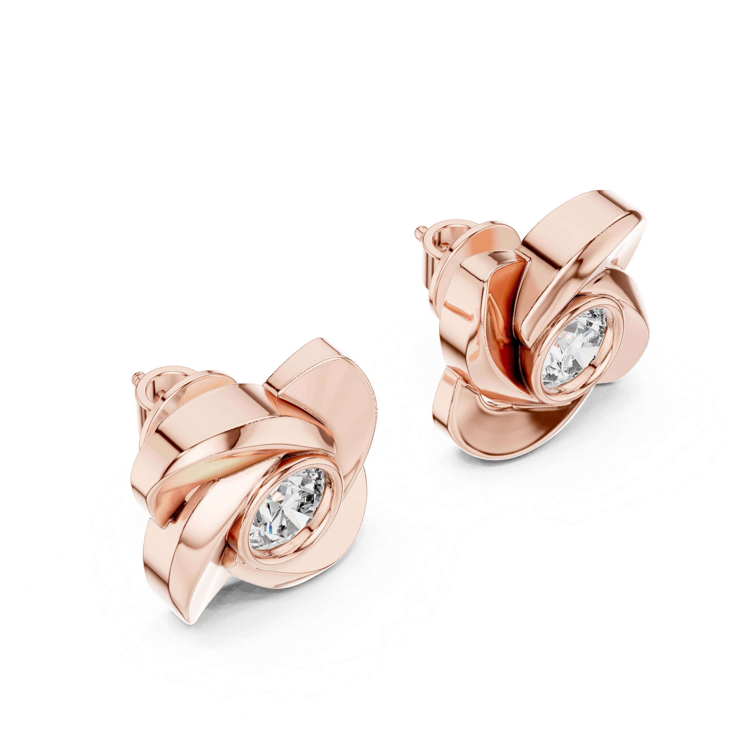 Aura Sculpted Bloom Diamond Studs