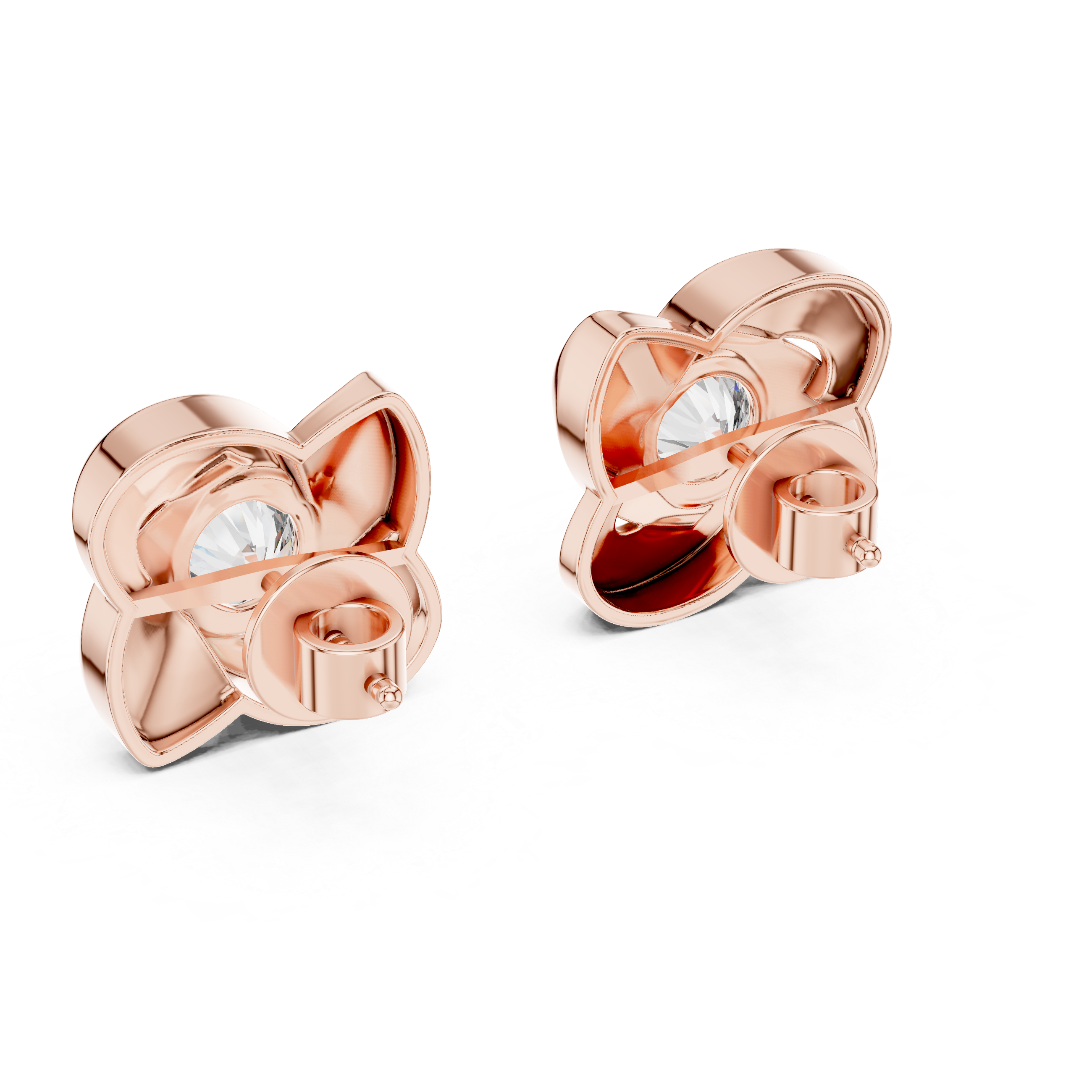 Aura Sculpted Bloom Diamond Studs