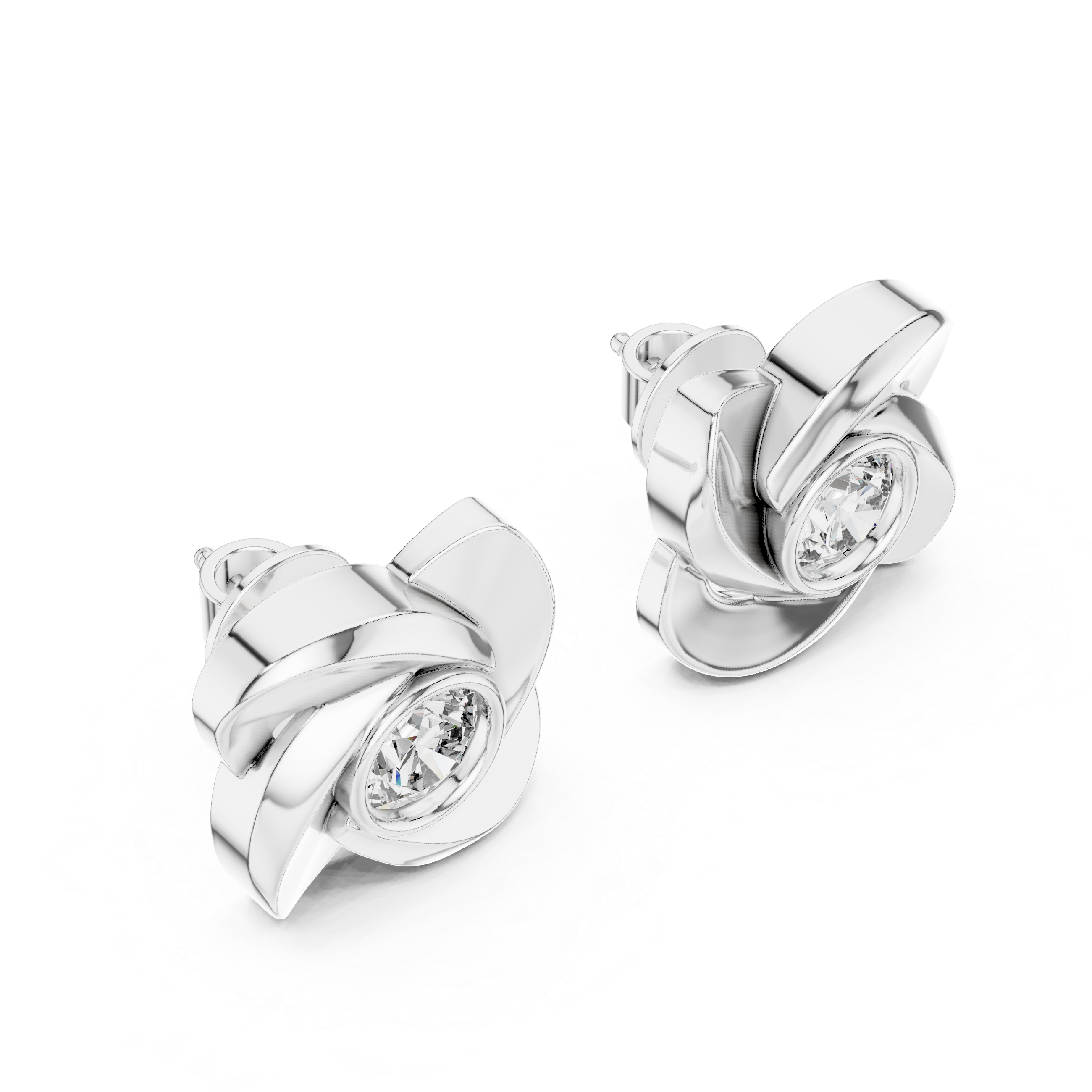 Aura Sculpted Bloom Diamond Studs