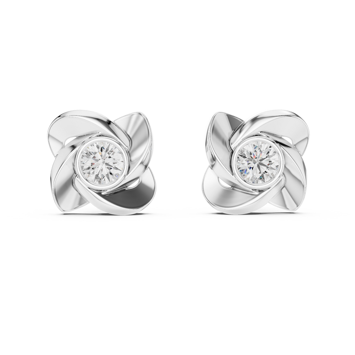 Aura Sculpted Bloom Diamond Studs