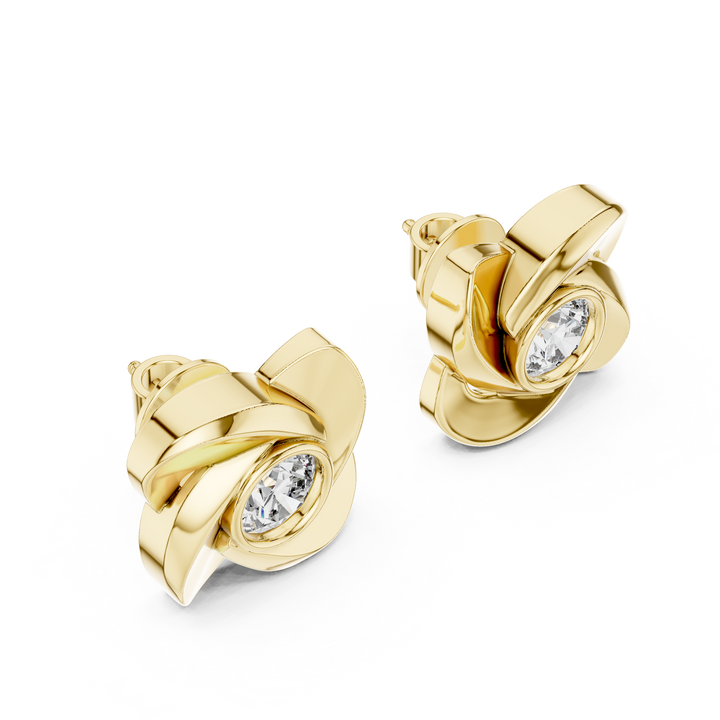 Aura Sculpted Bloom Diamond Studs