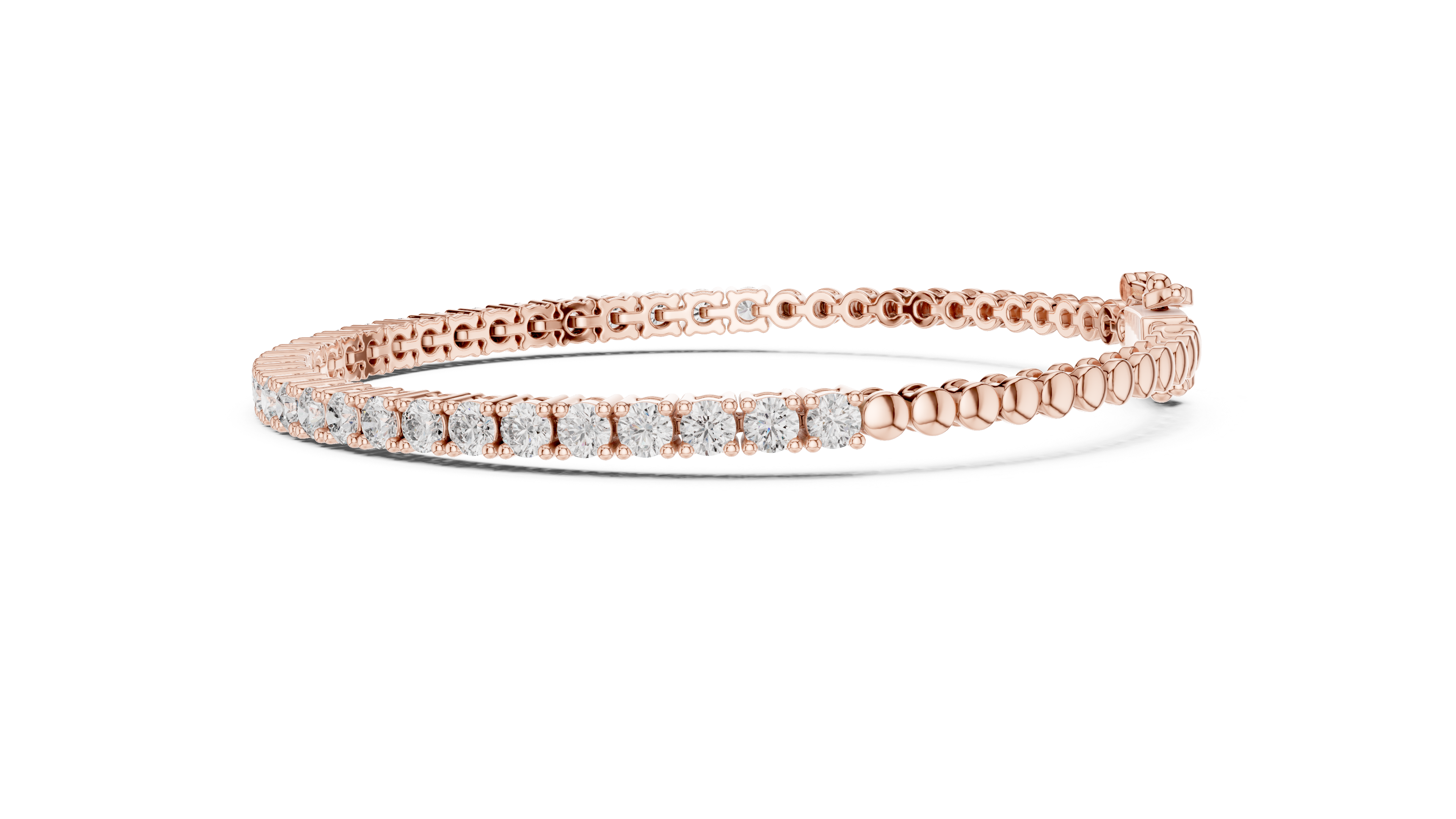 0.065 Cents Round Diamond Collet Link Tennis Bracelet