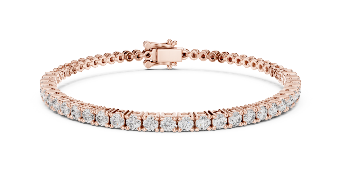 0.065 Cents Round Diamond Collet Link Tennis Bracelet