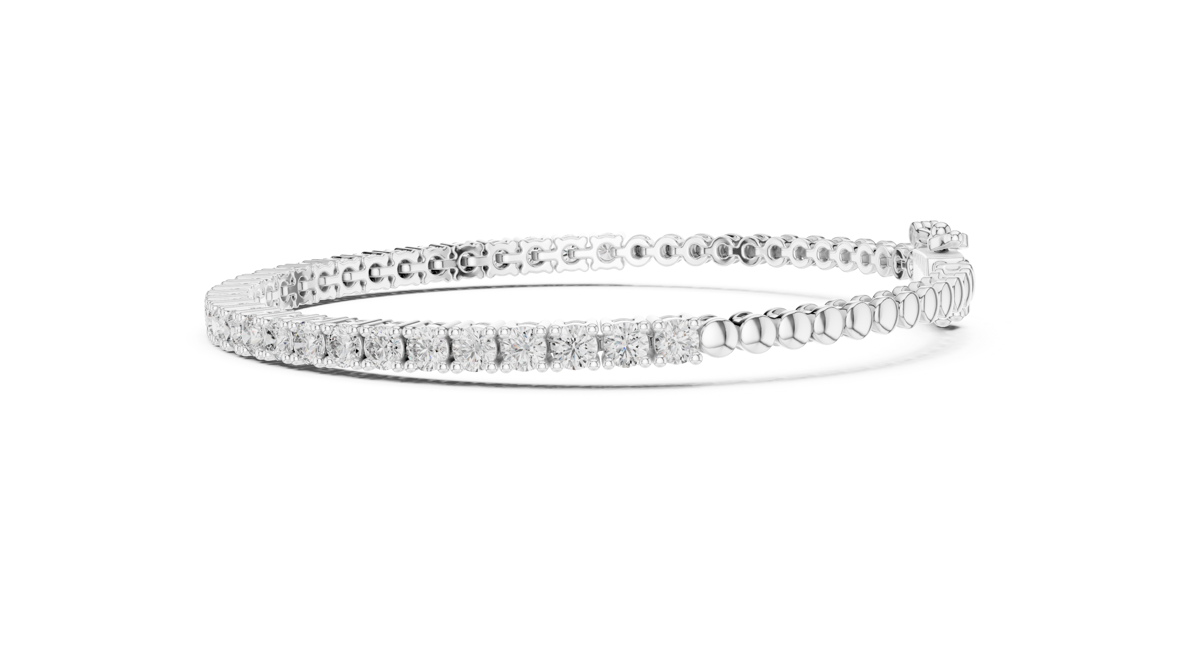 0.065 Cents Round Diamond Collet Link Tennis Bracelet