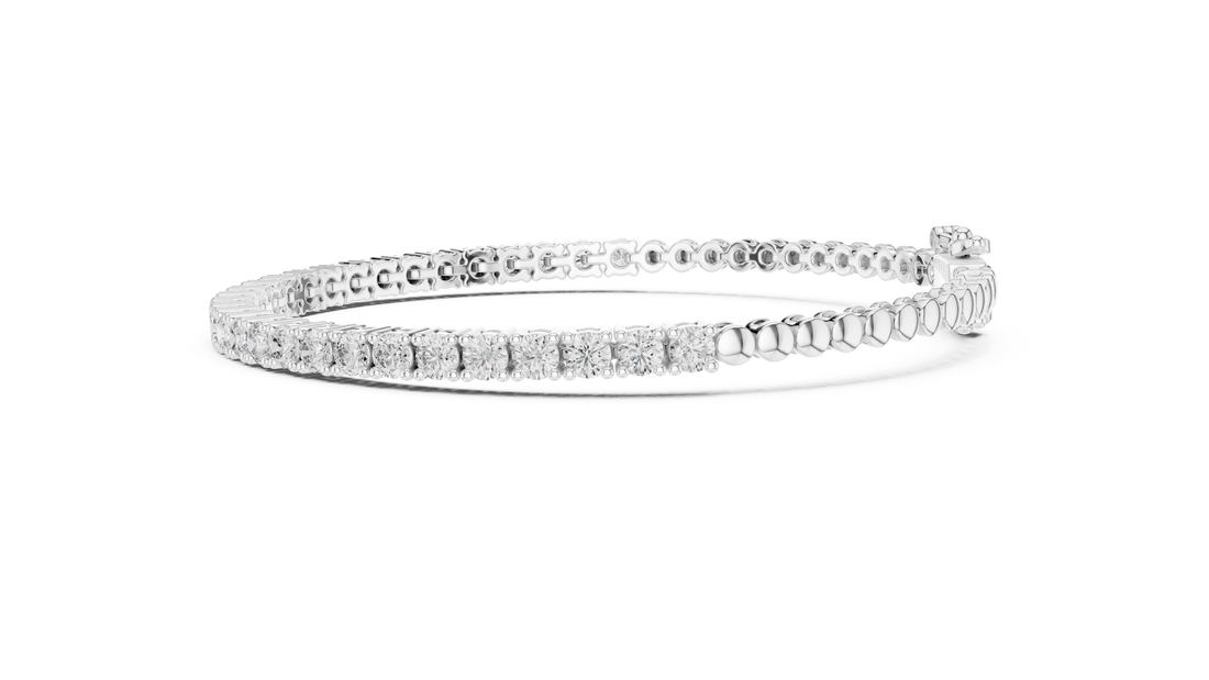 0.065 Cents Round Diamond Collet Link Tennis Bracelet
