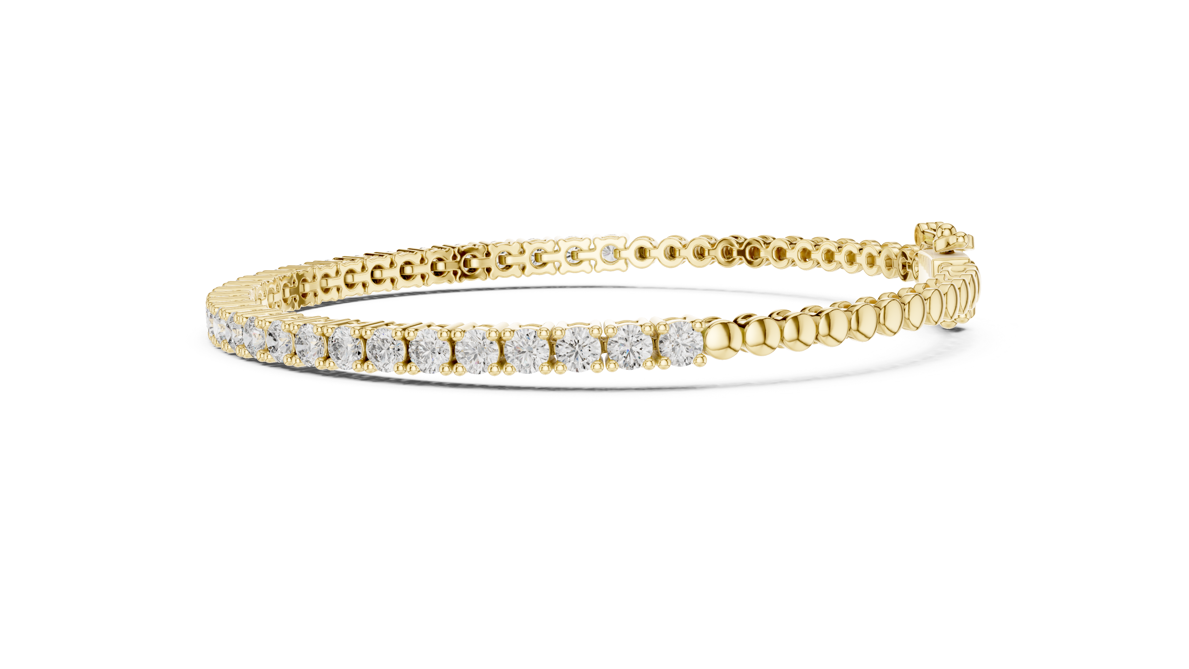 0.065 Cents Round Diamond Collet Link Tennis Bracelet