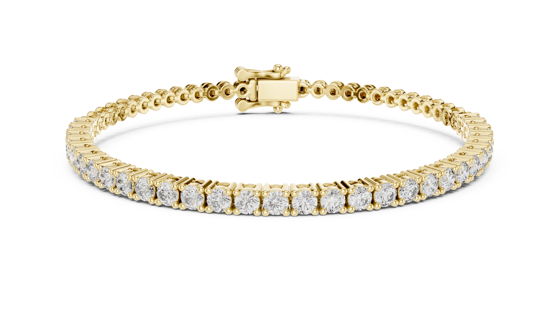 0.065 Cents Round Diamond Collet Link Tennis Bracelet