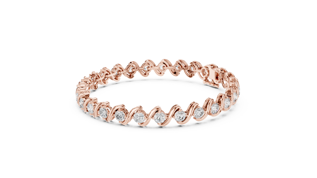 24 Pointers  Round Diamond S-Link Bracelet