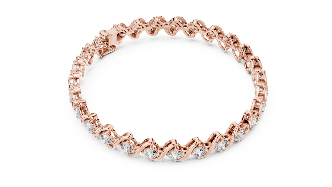 24 Pointers  Round Diamond S-Link Bracelet