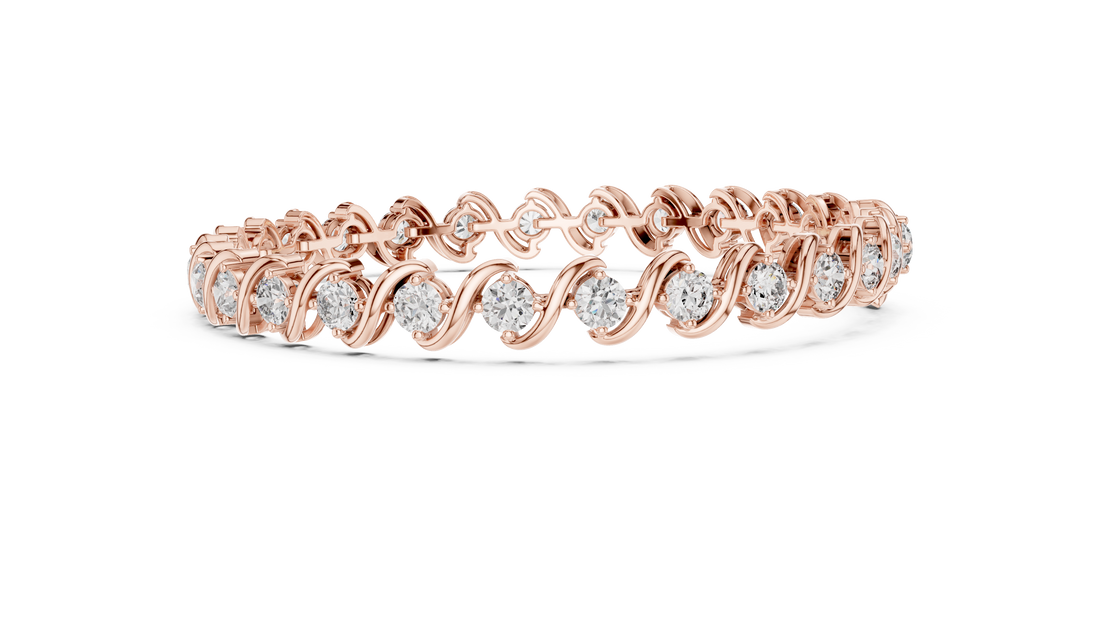 24 Pointers  Round Diamond S-Link Bracelet