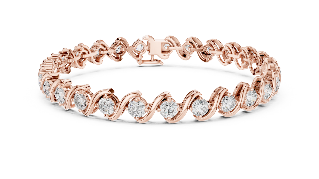 24 Pointers  Round Diamond S-Link Bracelet