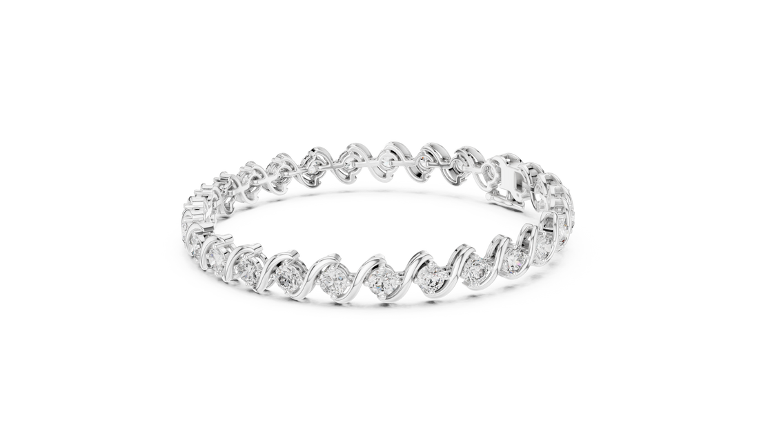 24 Pointers  Round Diamond S-Link Bracelet