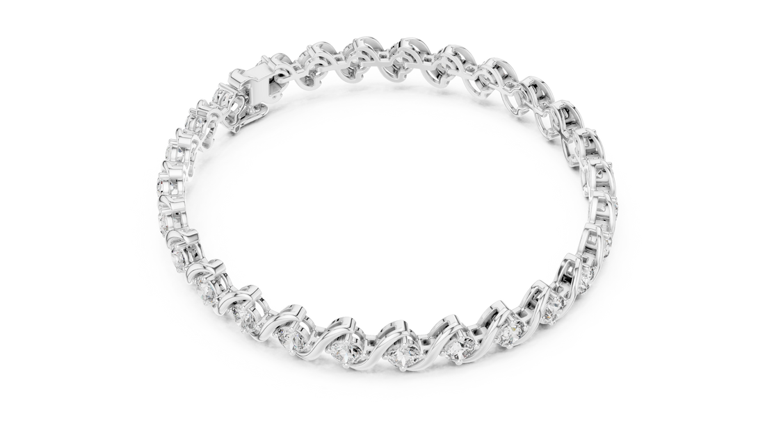24 Pointers  Round Diamond S-Link Bracelet