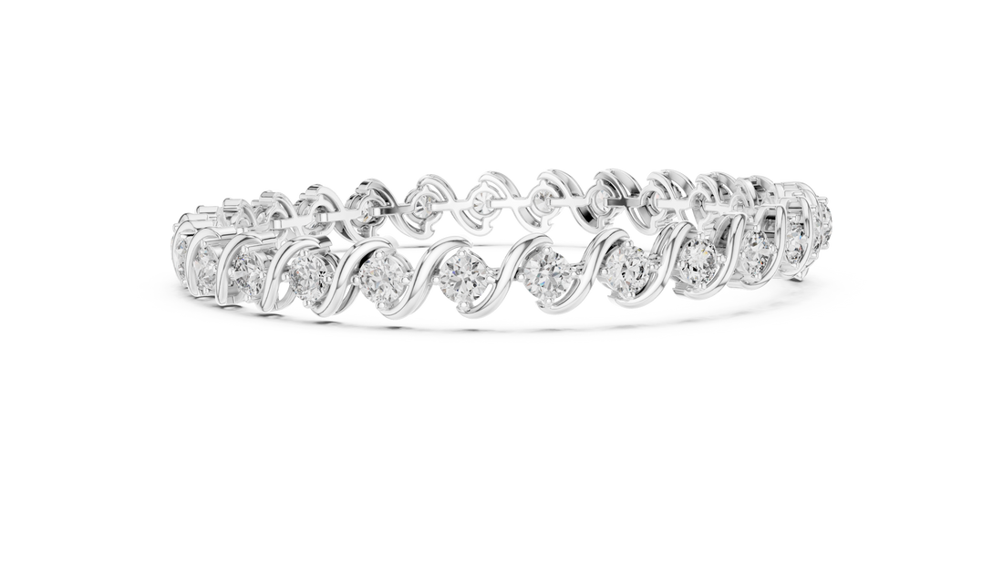 24 Pointers  Round Diamond S-Link Bracelet