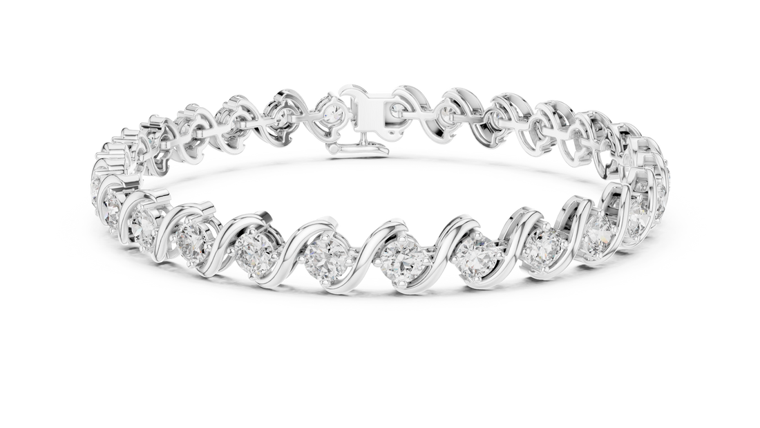 24 Pointers  Round Diamond S-Link Bracelet