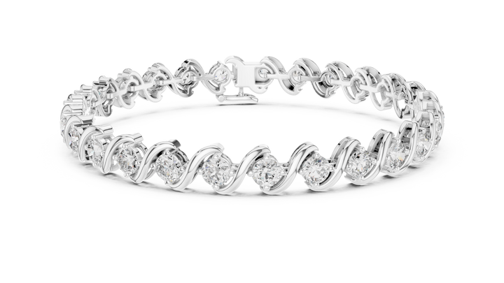 24 Pointers  Round Diamond S-Link Bracelet