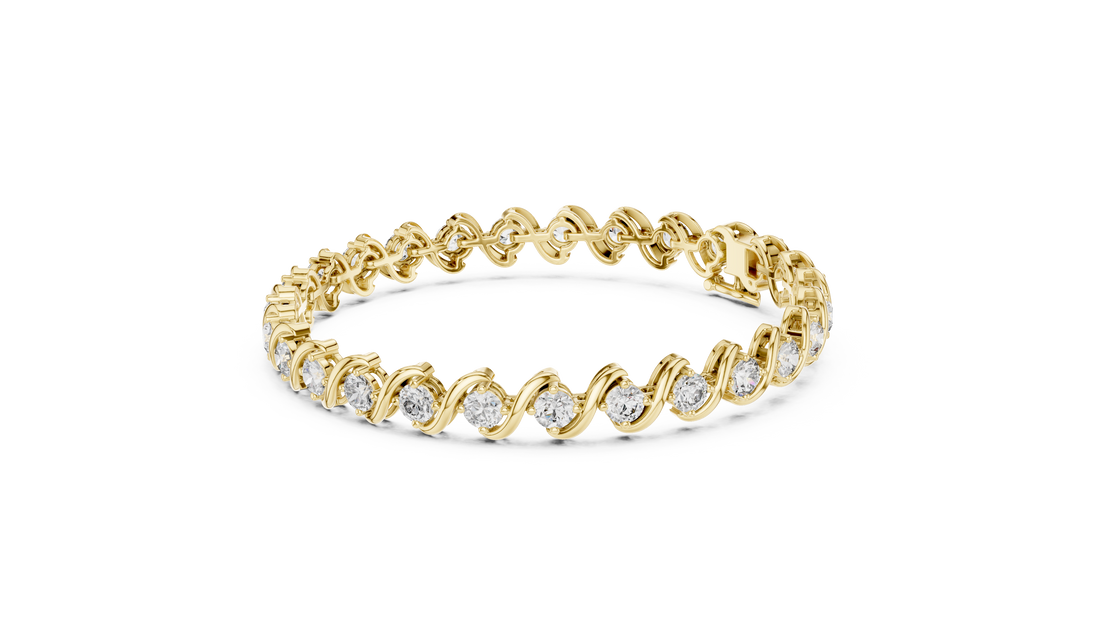 24 Pointers  Round Diamond S-Link Bracelet