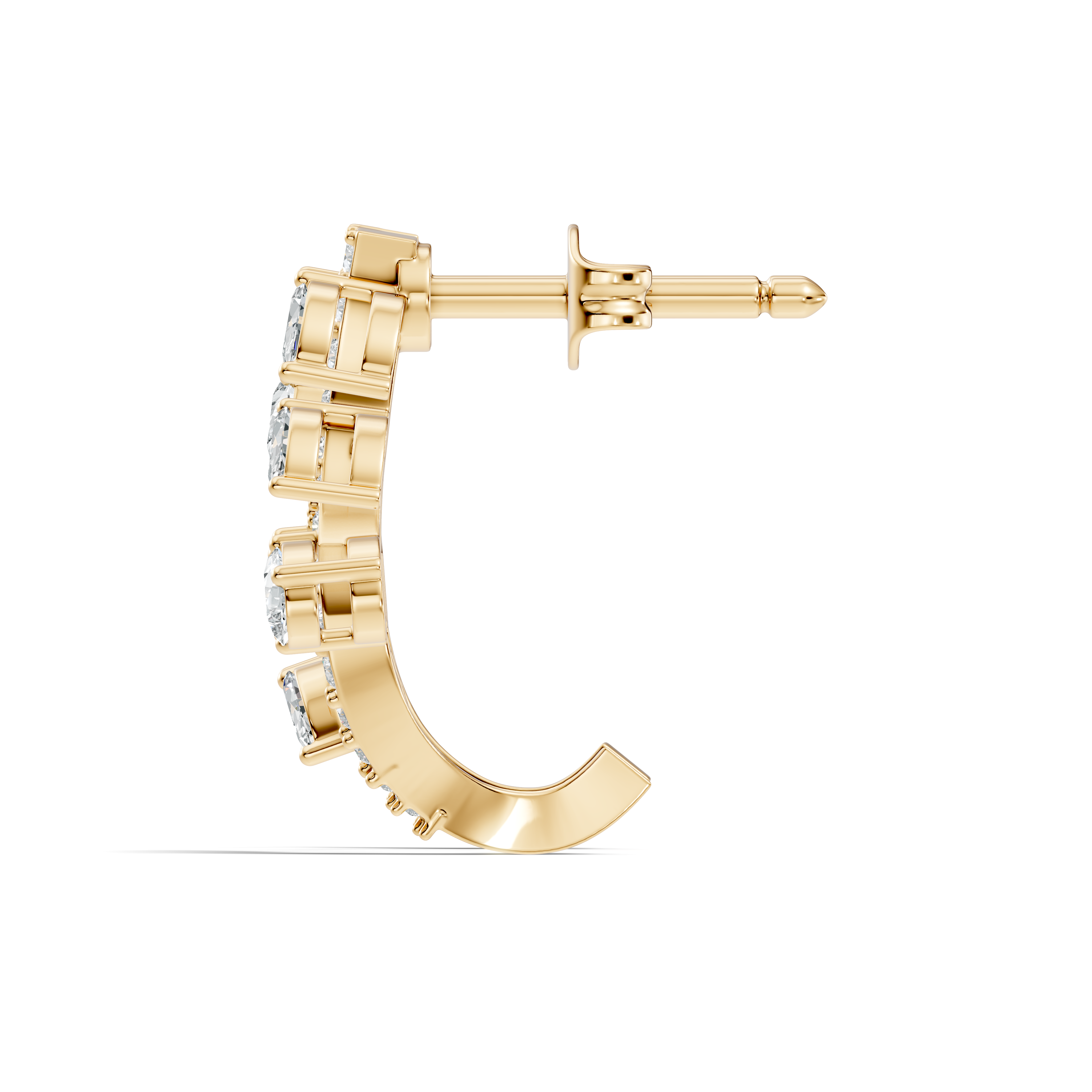 Marquise & Pear Diamond Leaf Crawler Earrings