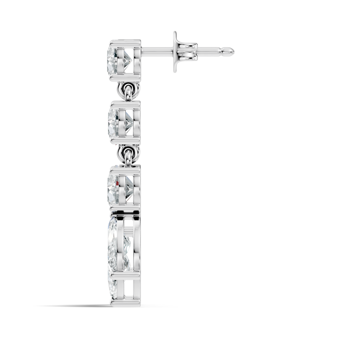 Linear Cascade Marquise Diamond Drop Earrings