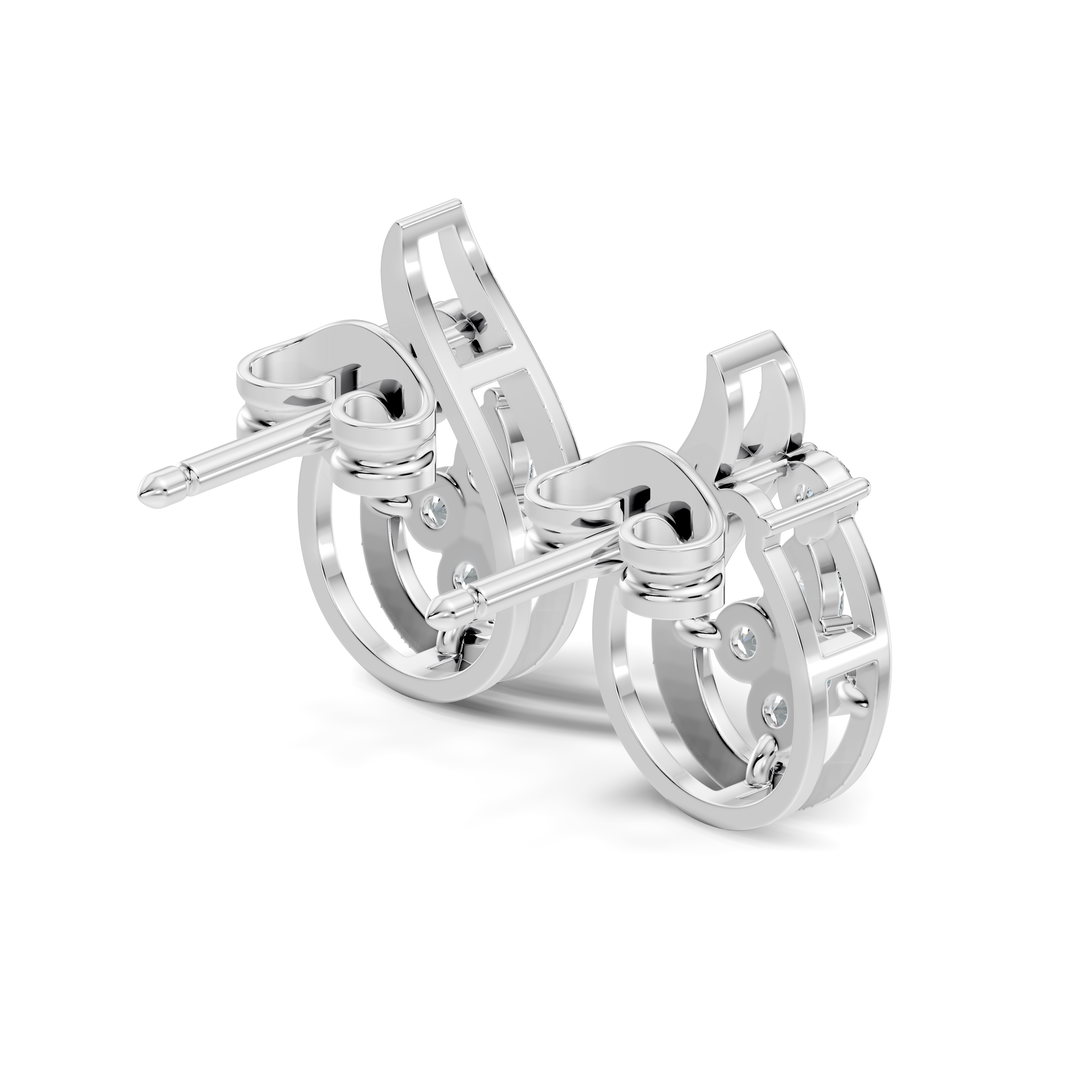 Elegant Teardrop Floral Cluster Stud