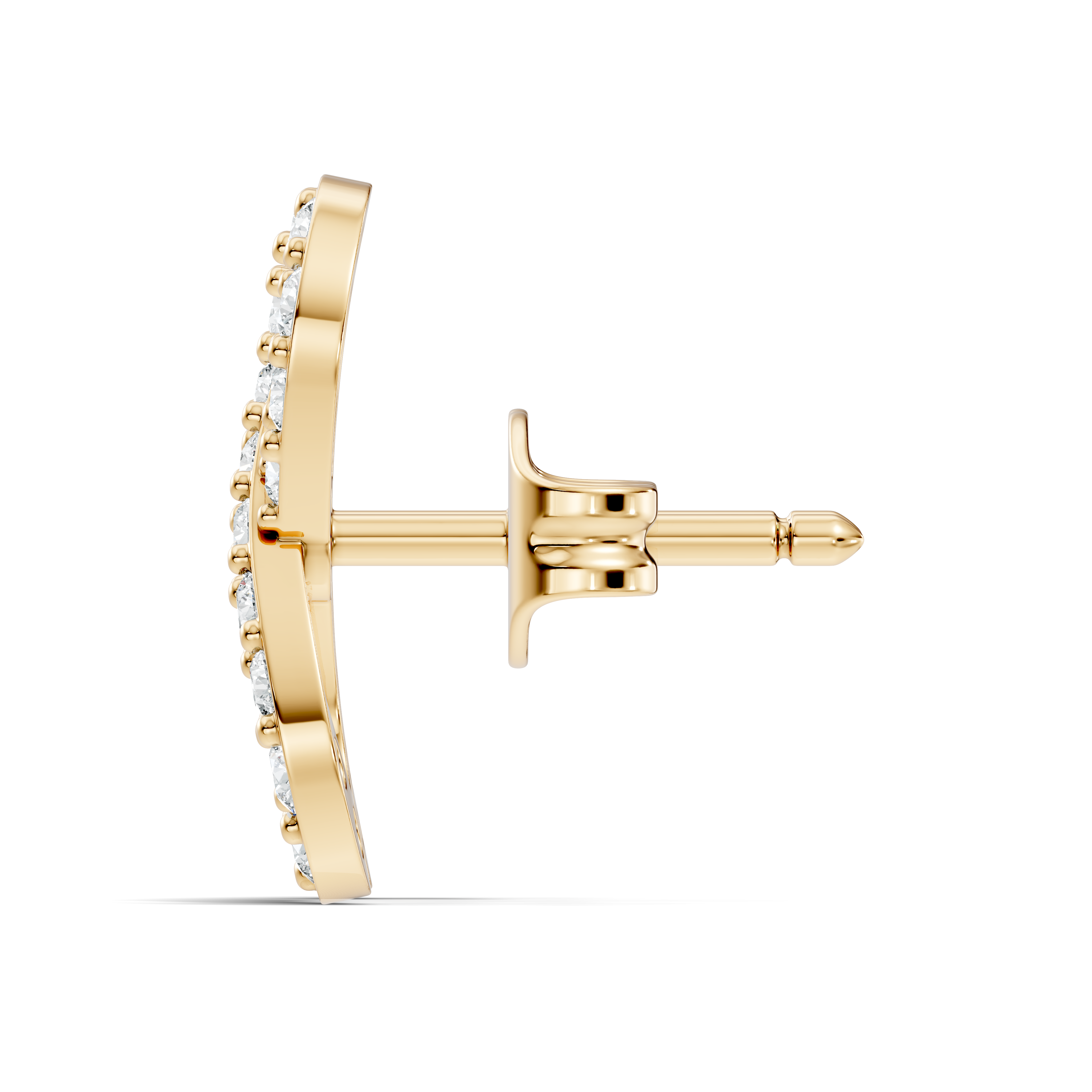 Round Diamond Infinity Loop Cluster Stud